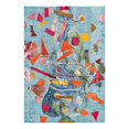 thumbnail image 2 of Unique Loom Vivid Collection Area Rug - Lucknow (9' 10" x 14' Rectangle Aqua/Blue), 2 of 6