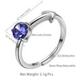 thumbnail image 5 of Hipunk Sagittarius Ring December Tanzanite Birthstone Ring Zodiac Jewelry 925 Sterling Silver Women Birthday Chirstmas Gifts, 5 of 8