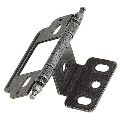 - 3/4 in (19 mm) Door Thickness Full Inset, Full Wrap, Minaret Tip Wrought Iron Hinge