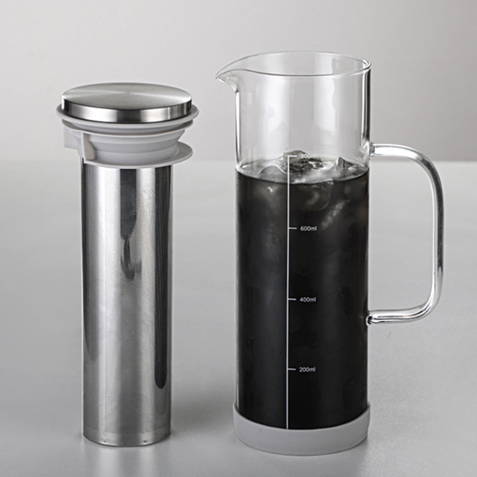 Effective Cold Brew Coffee Machine Artistic Cold Brew Coffee Jar with Removable Filter Effective Glass Coffee Maker