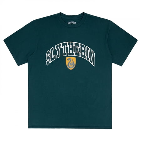 Harry Potter Slytherin Crest Adult Tee Shirt, XS-XL (Unisex)