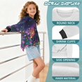thumbnail image 6 of Xoenoiee Galaxy Cat Daisy Print Side Slit Sweatshirt for Girls Oversized Long Sleeve Crewneck Hoodies Pullover Tops Trendy Cute Fall Clothes Shirts, 9-10 Years, 6 of 7