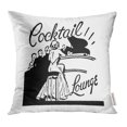 thumbnail image 1 of EREHome Lady Cocktail Lounge Retro Ad Party Pillow Case 20x20 Inches Pillowcase, 1 of 1
