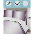 thumbnail image 4 of Dark Purple Ombre Summer Quilt Set Twin Size,Soft Quilted Bedding Set with 2 Pillow Shams,Purple White Gradient Modern Abstract Art Lightweight All Season Bedspread Coverlet for Bedroom 68"x86", 4 of 6