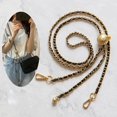 thumbnail image 3 of Shoulder Leather Chain Strap Replacement, Vintage PU Leather Metal Replacement with Rotating Buckle, 3 of 5