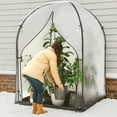 thumbnail image 4 of MOPHOTO Portable Greenhouse for Outdoors Green House Tent with Durable Bubble Film Cover Zippered Door,Walk-in Mini Green House with Removable Mat for Indoor Outside Protecting Plant(47x47x71Inch), 4 of 8