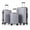 Gray, variant on 3-Piece PP Hardshell Luggage Set, Lightweight Scratch-Resistant Suitcases with TSA Lock, 4 Silent Spinner Wheels, 20"/24"/28", White