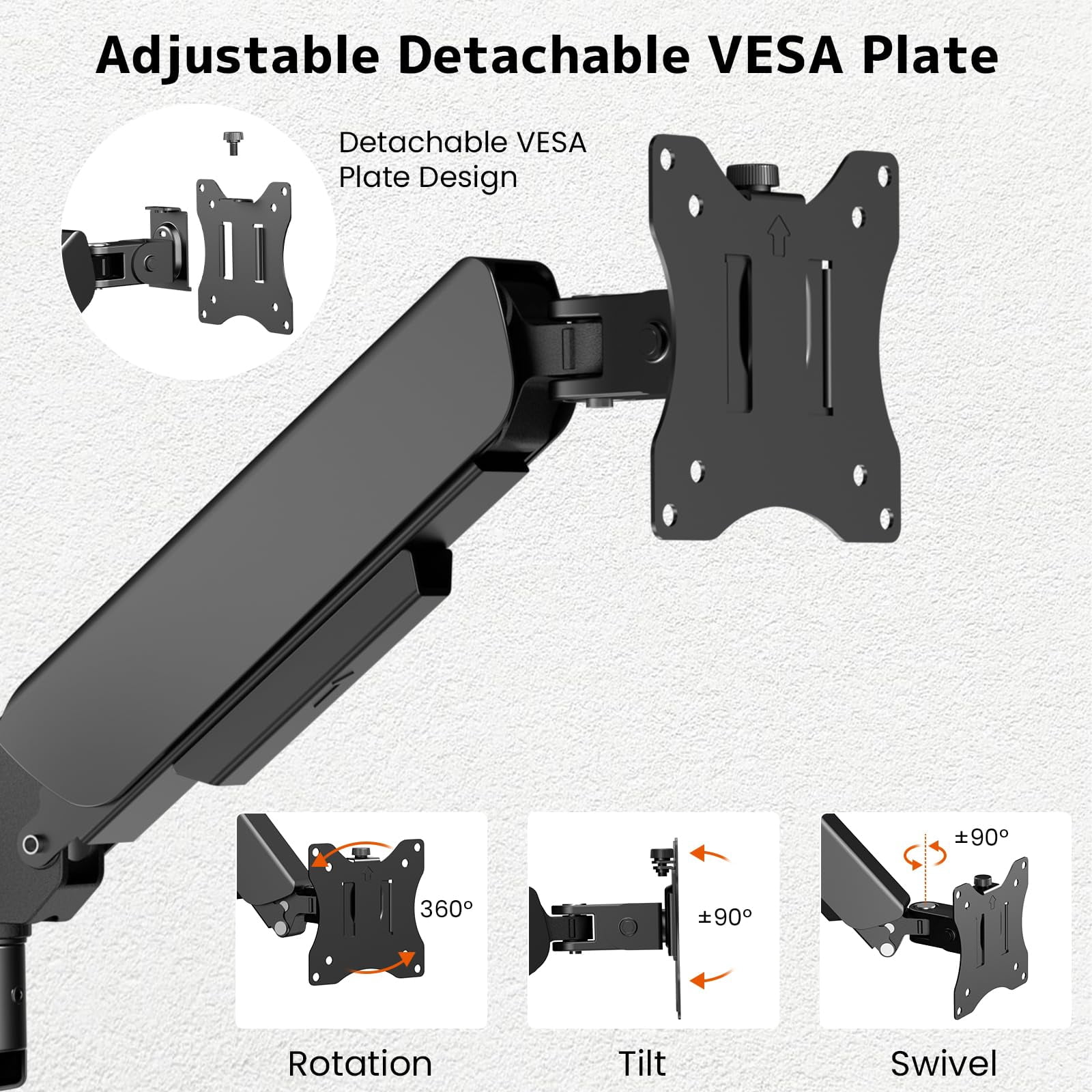 PUTORSEN Dual Monitor Wall Mount for 17-32 inch Flat/Curved Computer Screens, Each Holds Up to 19.8lbs