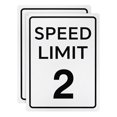 thumbnail image 1 of Uxcell 2-Pack Speed Limit 2 MPH Sign 16" x 12" Aluminum Weather Resistant Traffic Sign, 1 of 2