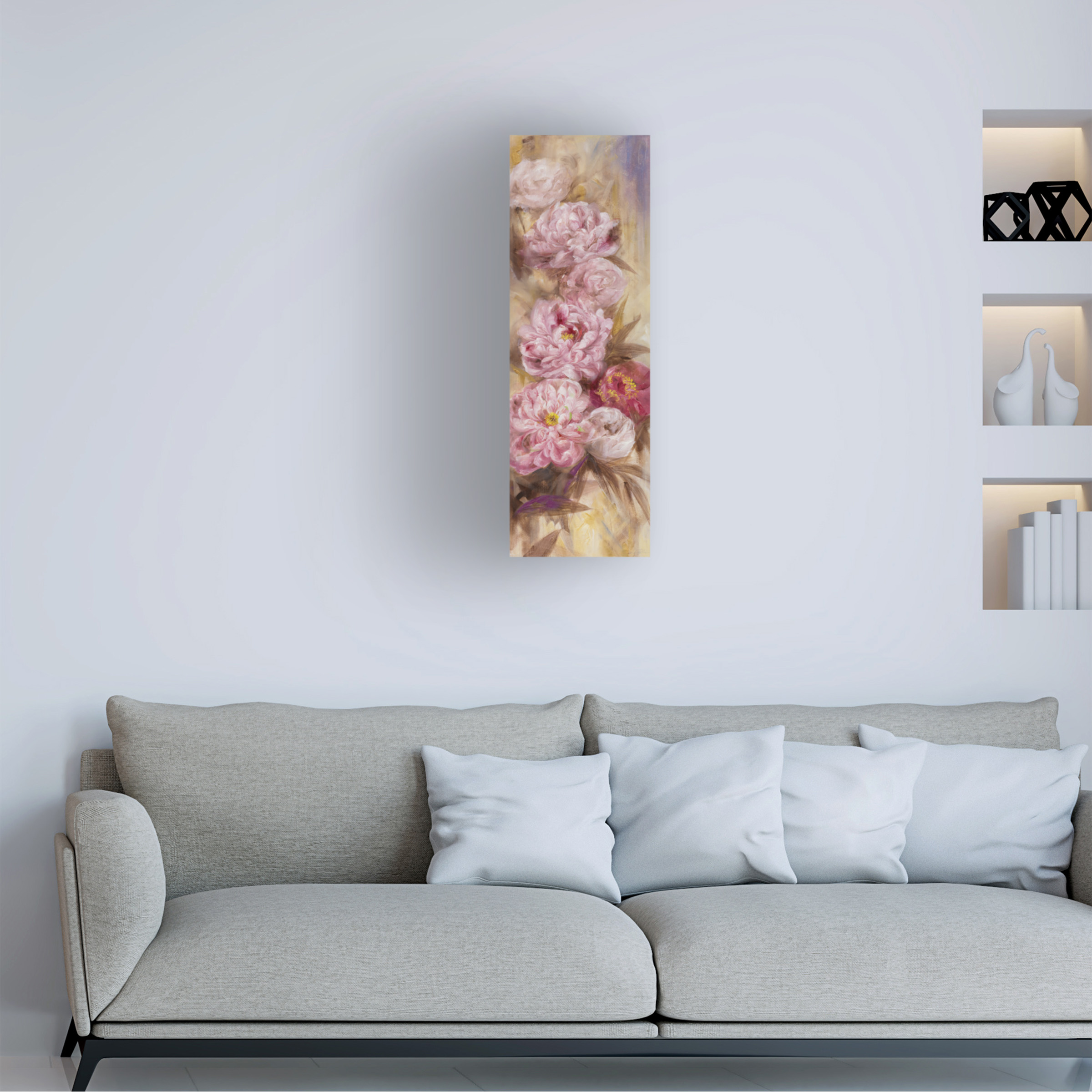 Trademark Fine Art "Peonies I" Canvas Art by Li Bo