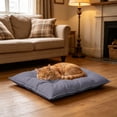 thumbnail image 2 of Pet Mat for Small Pets with Soft Linen-Like Fabric, Reinforced Stitching & Washable Anti-Flatten Padding, Suitable for Restful Sleep, 13.8x17.7in by MPOISVA, 2 of 10