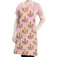 thumbnail image 5 of Pink Flower Fairy Pattern Apron-Garden Aprons for Women with Pockets-Cotton Linen Waterproof Kitchen Cooking Gardening Aprons Adjustable for Kitchen,Cooking,BBQ and Salon 33x27 Inch, 5 of 7