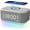 Gray, variant on Alarm Clock Speaker Wireless Charger with , RGB Night Light, Dual Alarm and Dimmer, Gray