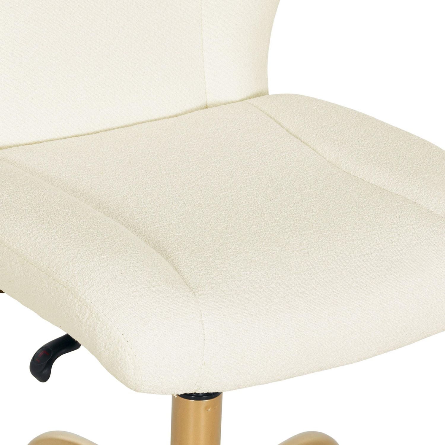 Mainstays Bouclé Armless Office Chair, Cream, Soft bouclé fabric