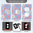 thumbnail image 3 of Yayeee Blank Wall Plate Cover 1-Gang 4.5"x2.7" Home Unused Decorative Outlet, Pink Daisy, 3 of 7