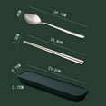 thumbnail image 5 of Reusable Travel Utensils, Portable 304 Stainless Steel Chopsticks Spoon Set Dinnerware with Storage Box, Eco-friendly Camping Silverware Set, Dishwasher Safe, 5 of 8