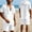 c01White, variant on USNSM Men's Solid Color Button Drawstring Linen Short Sleeve Hooded Top Breathable Comfortable Beach Shorts Short Sleeve Hooded Set Black XXXL