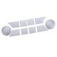 thumbnail image 2 of 10pcs/Set Center Console Air AC Button Cover Trim Fit for Benz C CLS GL GLK ML W204 S204 W166 C218 X218 X164 X166 X204 W164 ABS, 2 of 5