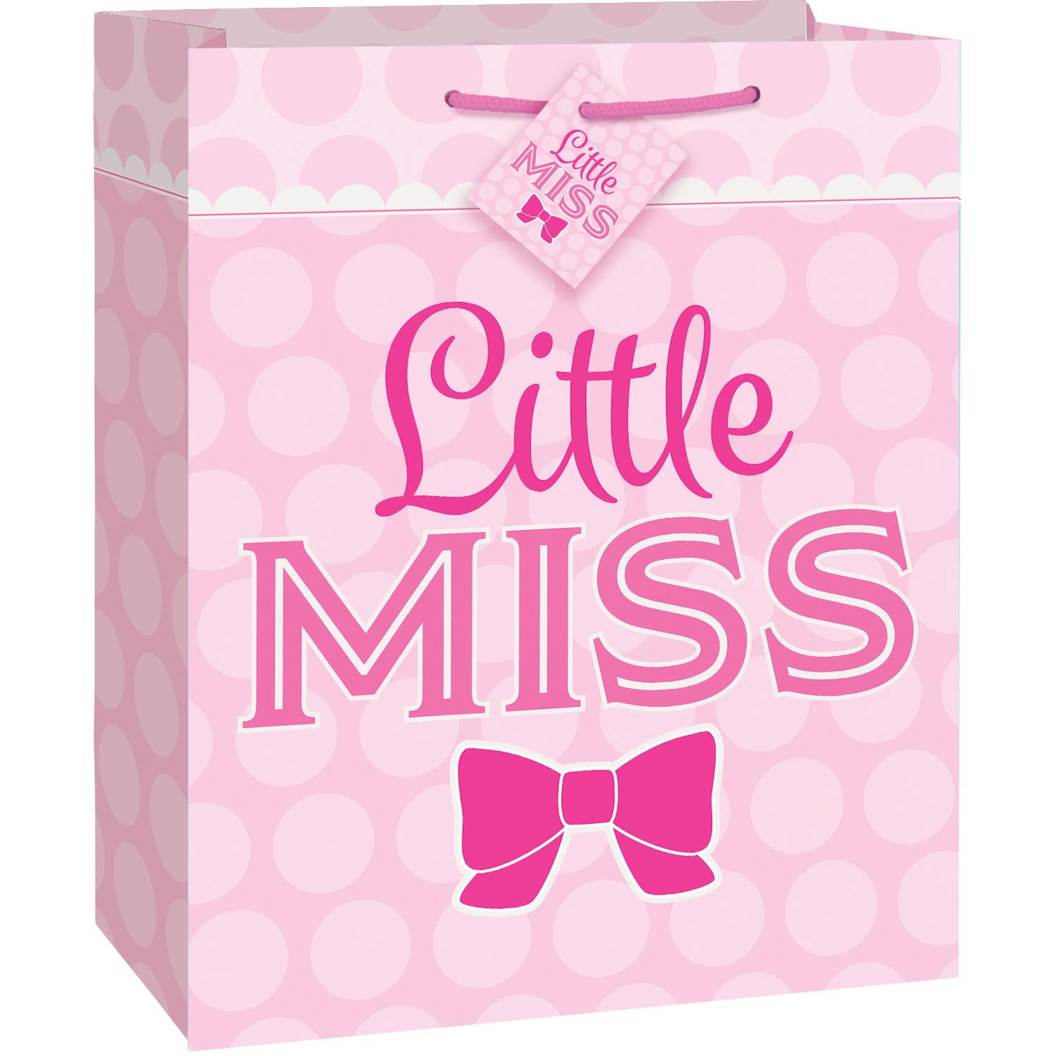 Pink Bow Little Girl Gift Bag