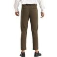 thumbnail image 3 of INSPIRE CHIC Skinny Trouser for Men's Solid Color Flat Front Formal Dress Pants Brown 32, 3 of 5