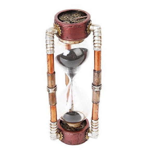 6.13 Inch Steampunk Inspired Sand Timer Hourglass Statue Figurine