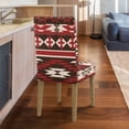 thumbnail image 4 of COEQINE Stretchable Dining Chair Covers 6-Pack, Machine Washable Universal Fit Chair Slipcovers, Polyester Spandex for Home and Kitchen Decor, Southwest American Tribal Red Brown, 4 of 7
