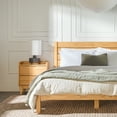 thumbnail image 4 of Solid Wood Minimalist Boho Queen Bed with Simple Headboard - Natural Pine, 4 of 18