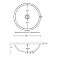 thumbnail image 4 of 16 pouces Ensemble d'évier W Round Undermount en biscuit - Quincaillerie chromée AI-20453, 4 of 7
