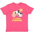 thumbnail image 3 of Inktastic I Love Farming- farm animals Youth T-Shirt, 3 of 5