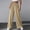 Khaki, variant on Wide Leg Pants for Women Flowy Loose Casual Drawstring Elastic Waist Trousers with Pockets Summer Beach Vacation Clothes