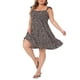thumbnail image 4 of Vestidos midi de talla grande Agnes Orinda para mujeres con escote corazón, mangas con volantes, vestido de verano floral negro 2X, 4 of 6
