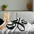 thumbnail image 3 of Chill Soft Flannel Fleece Throw Blanket, Hand Drawn Style Lettering Motivation Phrase Modern Grunge Look, Cozy Plush for Indoor and Outdoor Use, 70" x 90", Black White, by Ambesonne, 3 of 5
