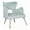 Slate Blue / Gold, variant on SAFAVIEH Blair Mid-Century Retro Wingback Accent Chair, Forest Green
