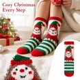 thumbnail image 2 of Womens Christmas Fuzzy Socks Soft Coral Fleece Holiday Crew Socks Warm Cozy Winter Home Sleeping Socks One Size, 2 of 6
