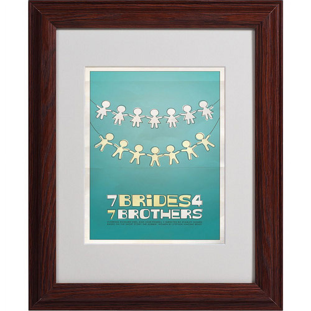 Trademark Fine Art "Seven Brides Seven Brothers" Matted Framed Art by Megan Romo