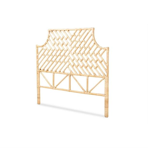 BAXTON STUDIO JAYLIAH MODERN BOHEMIAN NATURAL BROWN RATTAN QUEEN SIZE