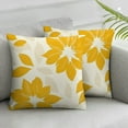 LHONGY Yellow Flower Throw Pillow Covers Summer Dahlia Floral