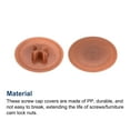 thumbnail image 4 of Screw Cap Covers, 80 Pack 16.7x4.3mm Plastic Screw Decoration Cover, Red Brown, 4 of 5