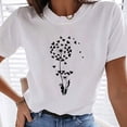 thumbnail image 2 of Pompotops Femmes Été Vintage Imprimé Casual Manches Courtes Tops Blouse, 2 of 5