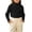 Black, variant on Girls Cotton Shirts Mock Neck Ruffle Trim Long Sleeve Textured Shirts Fashion Warm Comfy Ribbed Tops for 0-12 Years