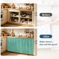 thumbnail image 3 of Vintage Turquoise Cabinet Dishwasher Hidden Curtains, Privacy Closet Door Curtain, Modern Farmhouse Textured Rustic Adhesive Dust Proof Under Sink Skirt for Bathroom Kitchen 35"x35", 3 of 8
