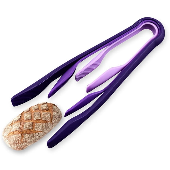 3 Pack Kitchen Tongs Set, Assorted Size Food Tongs, Heat-Resistant PP Plastic Tongs with Silicone Tips for Cooking, Serving, and BBQ, C, Clearance(C)