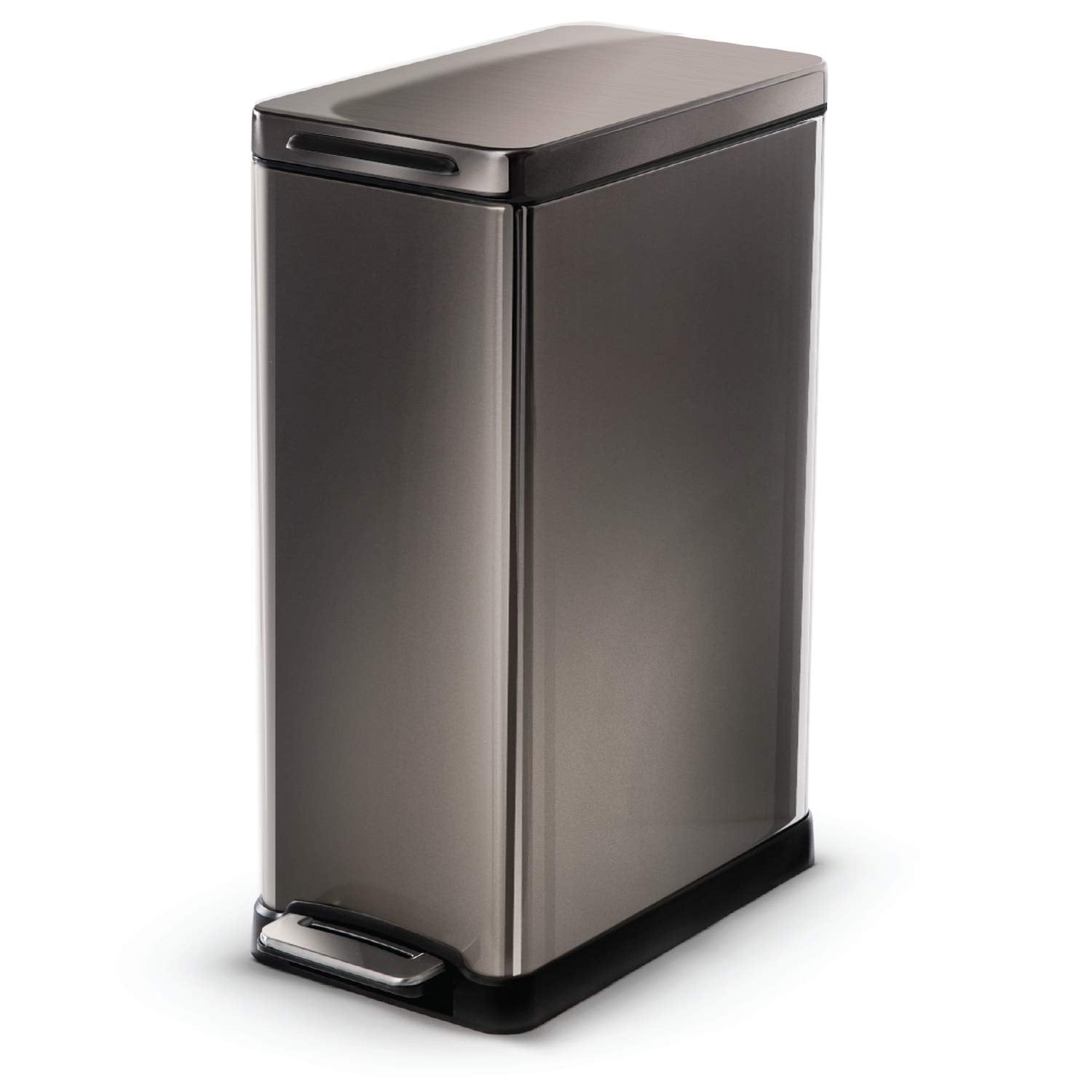 Home Zone Living 12 gal Slim Kitchen Garbage Can with Gift Pack ...