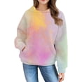 thumbnail image 6 of YunPes Girls Sweatshirt Winter Tie Dye Retro Print Sweatshirt Long Sleeve Comfortable Cute Sweatshirt Brand Hoodies, 6 of 7