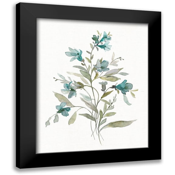 Robinson, Carol 12x14 Black Modern Framed Museum Art Print Titled - Linen Botanical III