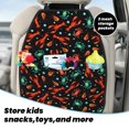 thumbnail image 4 of Shrimp Crab Lobster Mats Back Seat Protectors, Car Seat Protector Vehicle Organizers Waterproof Cover Back Seat Cover for Kids with 3 Storage Pockets 2 Pack, 4 of 5