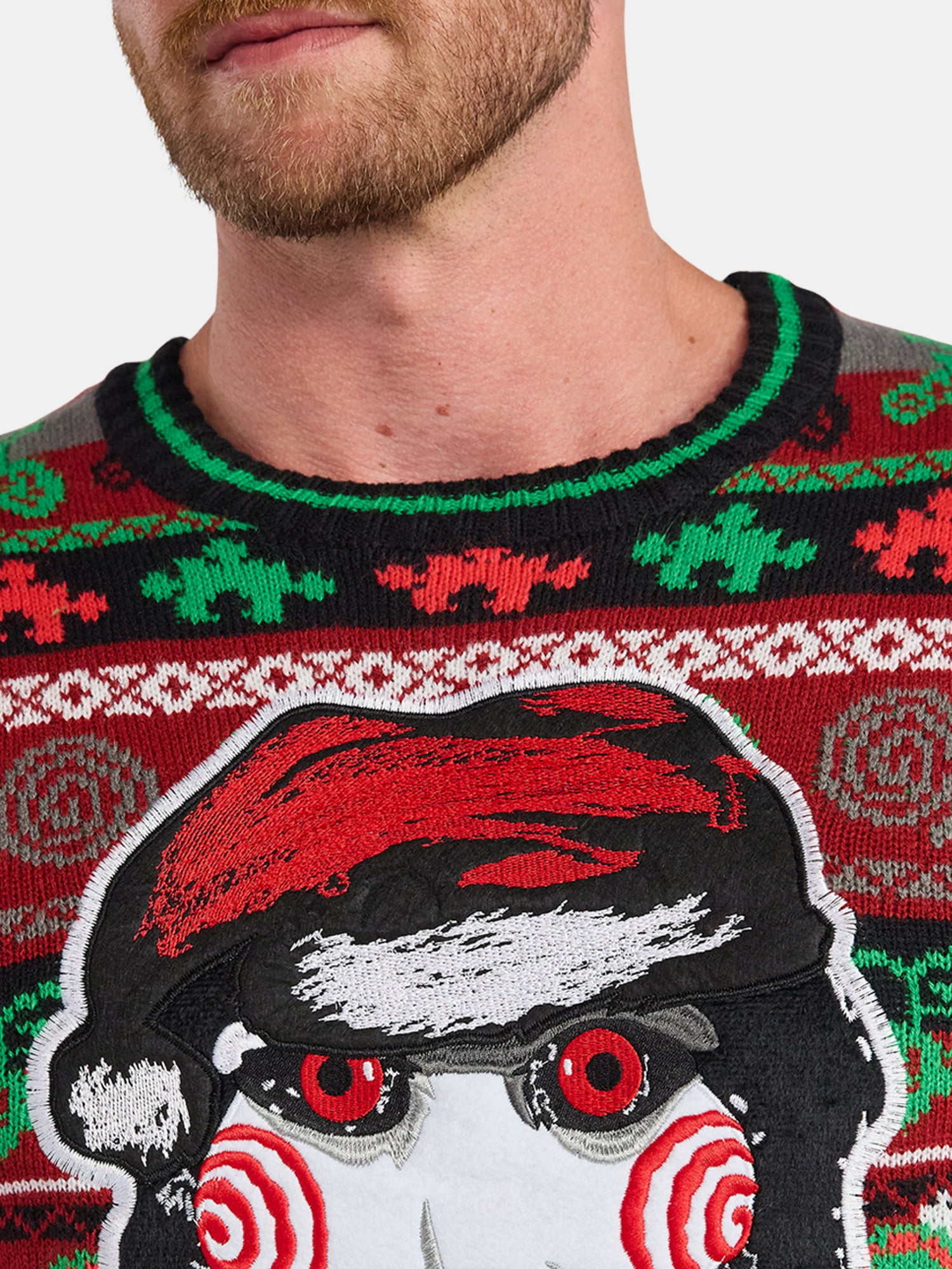 SAW Men's Billy the Puppet Cool Holiday Sweater, Sizes S-3XL