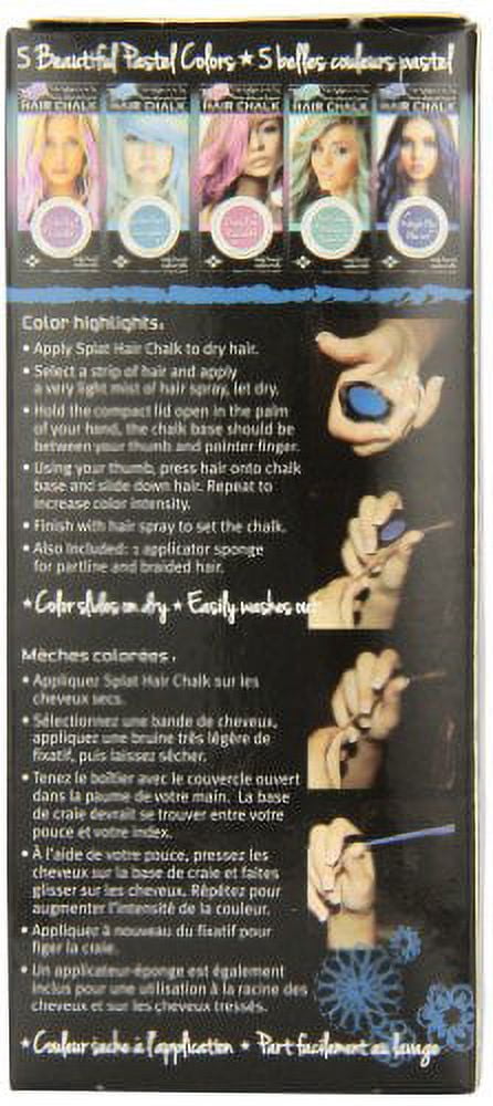 Splat Midnight Temporary Blue Hair Chalk Color Highlights
