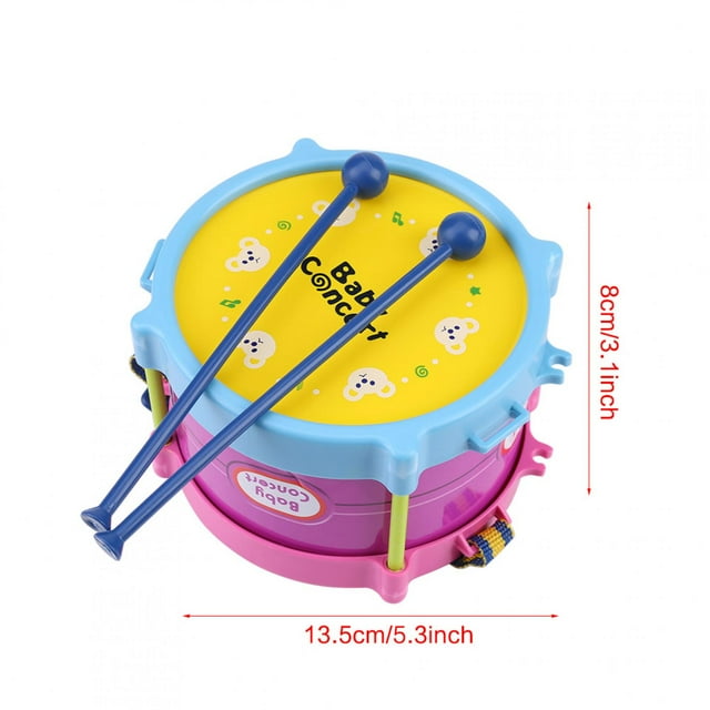 Fosa Ensemble de Jouets Éducatifs Instrument de Musique 7 Pcs Tambour Cloche Marteau de Sable Trompette pour Enfants, Jouet Instruments pour Enfants, Ensemble de Jouets Instruments, Tambour Jouet pour Enfants