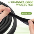 thumbnail image 4 of Uxcell13.1ft U Rubber Edge Trim Fit for 10mm Edge, 12 mm x 14 mm Black, 4 of 6
